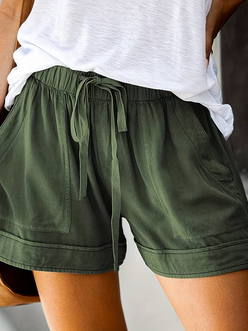 Emily – shorts mit elastischem bund und kordelzug für frühling/sommer