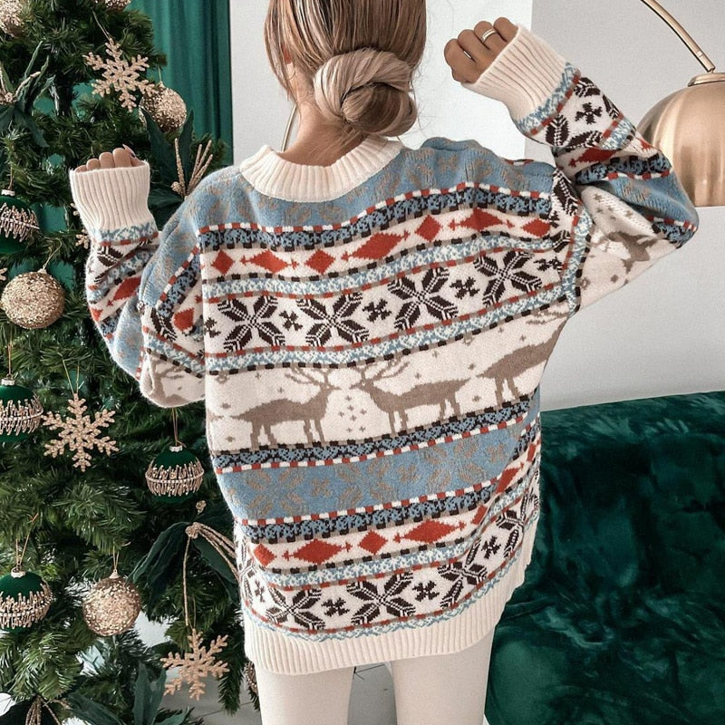 Ela - super kuscheliger & warmer damen pullover im weihnachts look