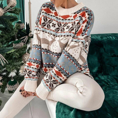 Ela - super kuscheliger & warmer damen pullover im weihnachts look