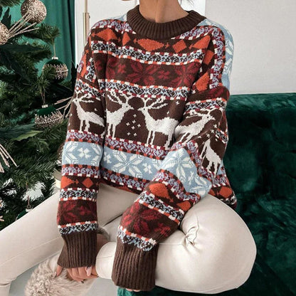 Ela - super kuscheliger & warmer damen pullover im weihnachts look