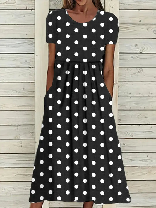 Emily – midikleid mit polka dots für frühling/sommer