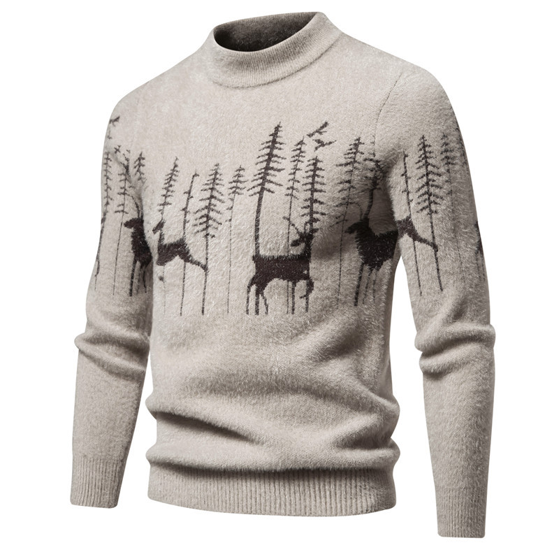 Premium - herrenpullover mit weihnachtsmotiv