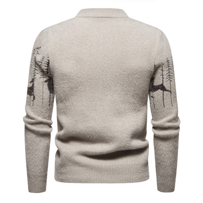 Premium - herrenpullover mit weihnachtsmotiv