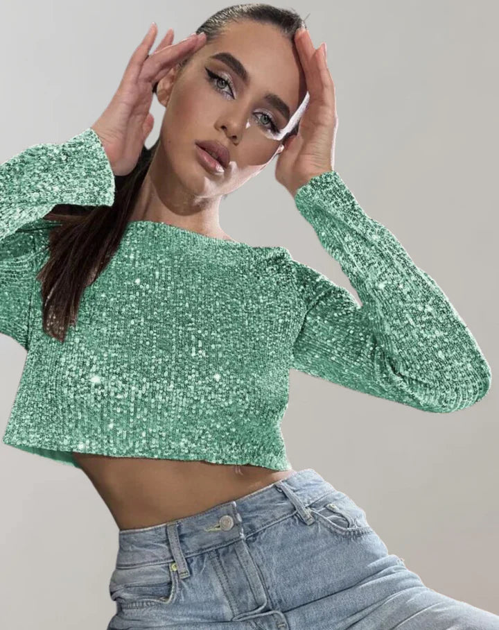 Odessa – funkelndes crop-top für einen glamourösen auftritt