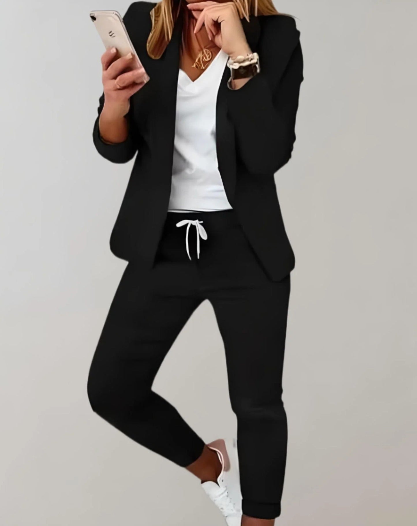 Elegantes set aus blazer und hose für damen - roderika