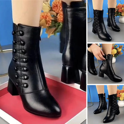 Kurz – lederstiefel für damen