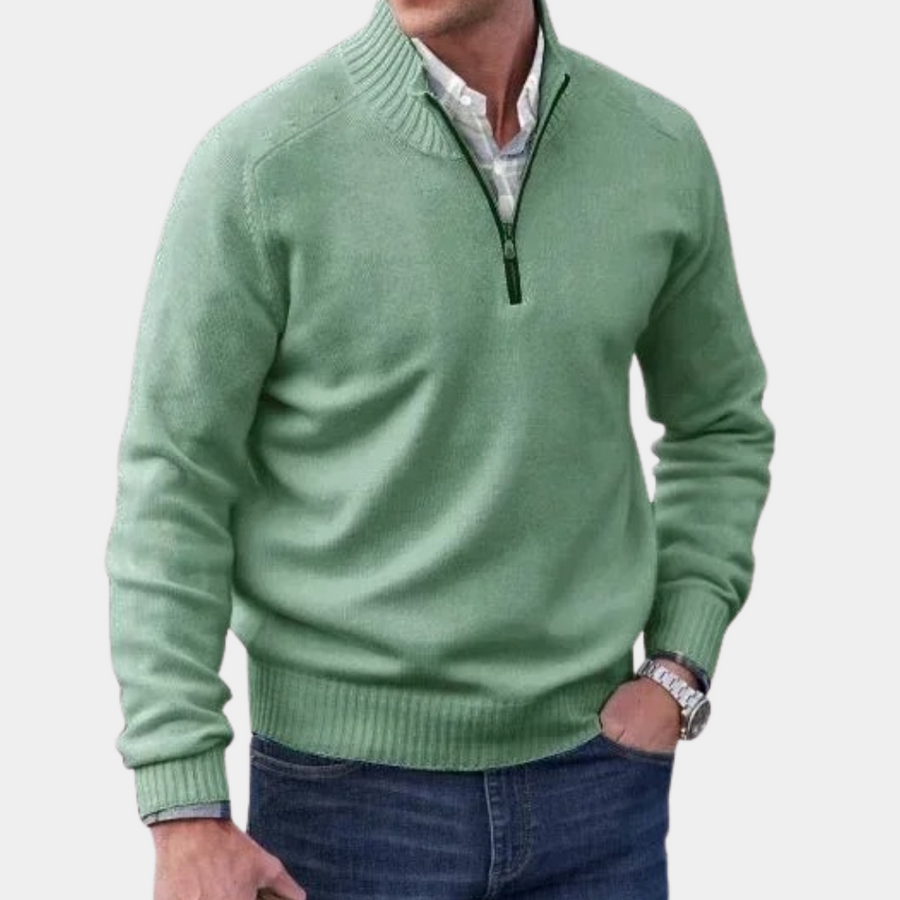 Stylischer pullover mit reißverschluss für herren