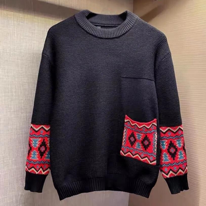 Cosmin – moderner herrenpullover mit tribal-design