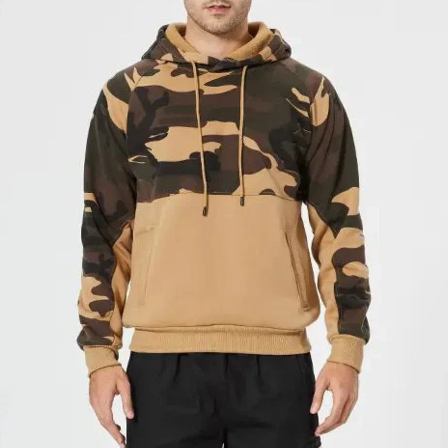 Costas - camouflage-kapuzenpulli für männer mit seitentaschen