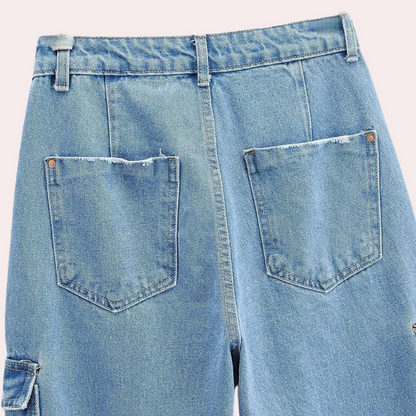 Mailani – lässige denim-cargohose für damen