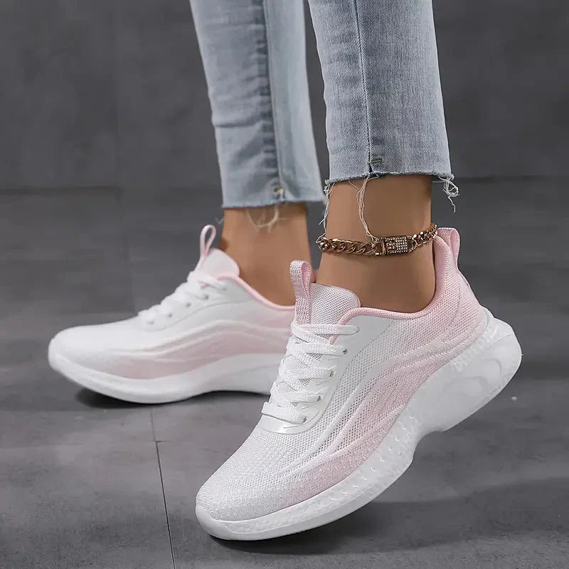 Damen Turnschuhe, Atmungsaktiv, Schnürschuhe, Wanderschuhe, Orthopädische Schuhe-Leyna Moda