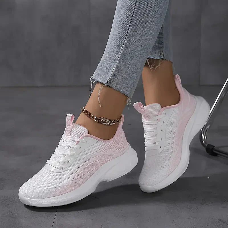 Damen Turnschuhe, Atmungsaktiv, Schnürschuhe, Wanderschuhe, Orthopädische Schuhe-Leyna Moda