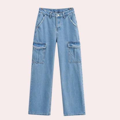 Mailani – lässige denim-cargohose für damen