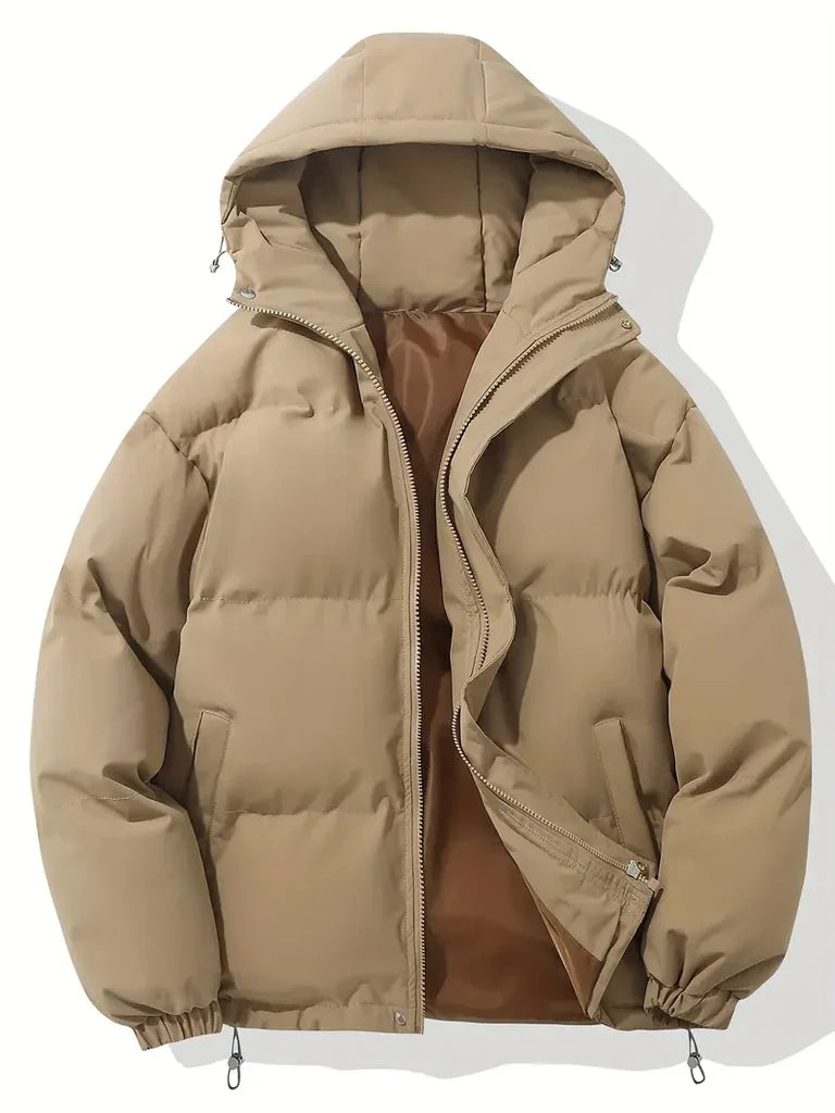 Khaki Kapuzenjacke Herren