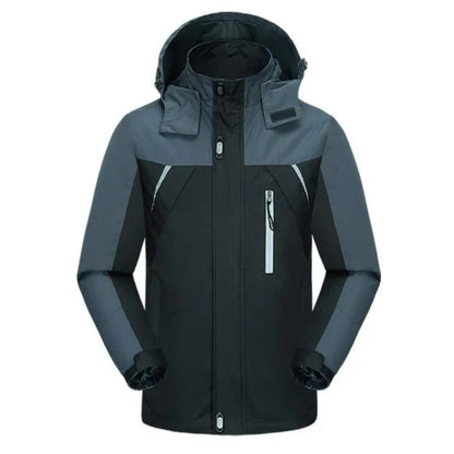 Zweifarbige winterjacke für herren