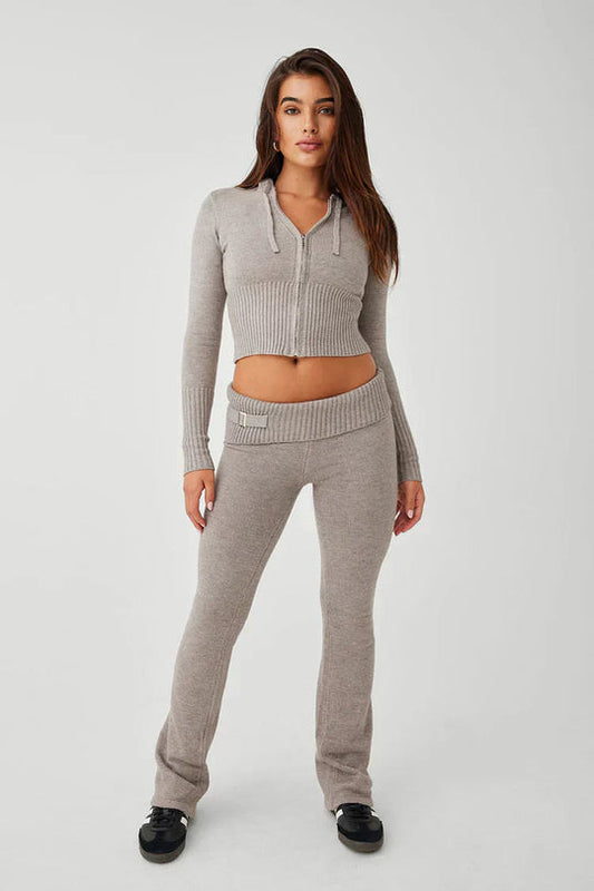 Gestrickter zweiteiler | loungewear für damen