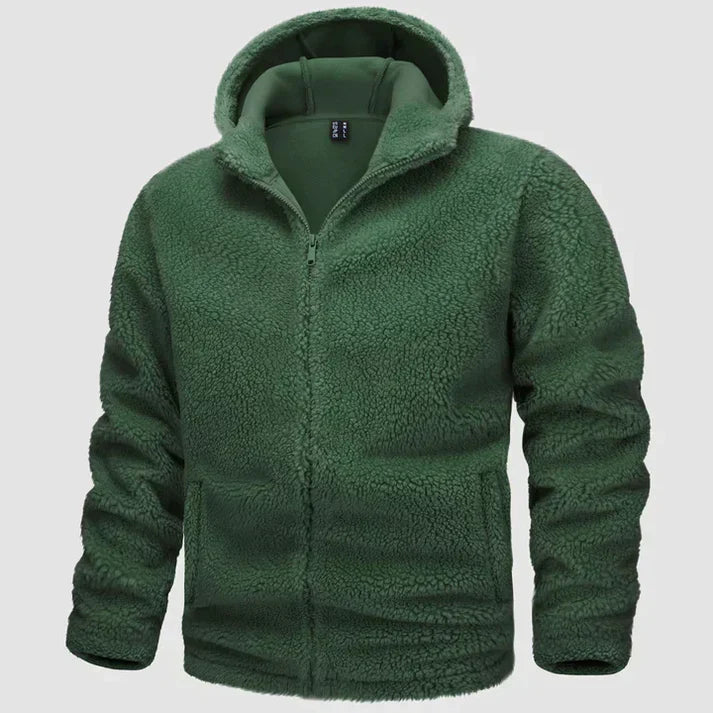 Roland - herren fleece-jacke mit kapuze