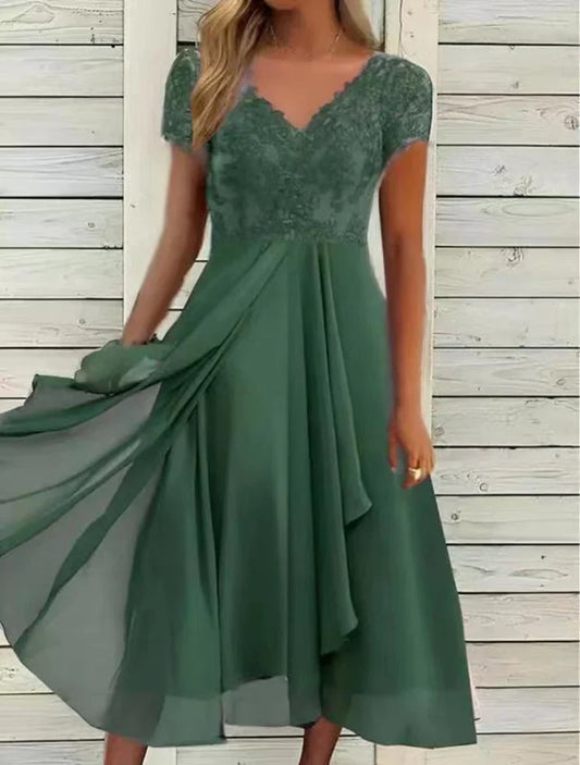 Cynthia's - midikleid mit schlitz vorne