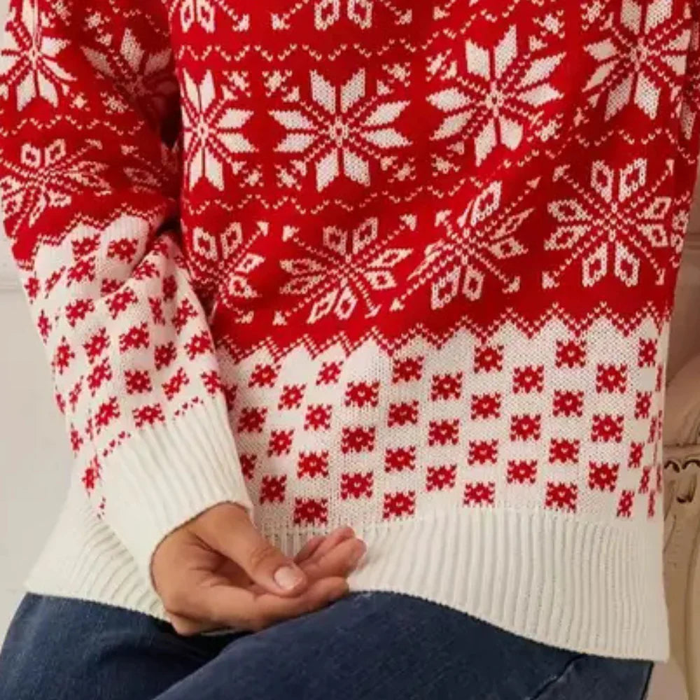 Guida - weihnachts-schneeflocken-pullover für damen