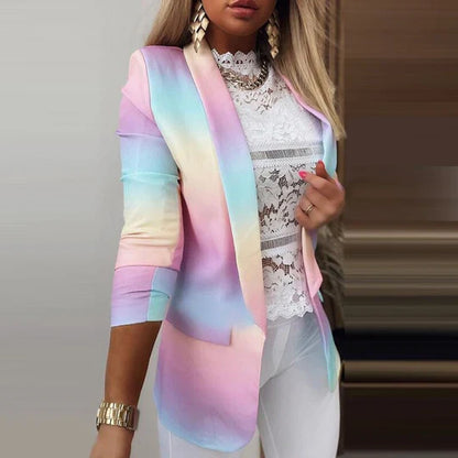 Thanea | damen langarm tie dye blazer