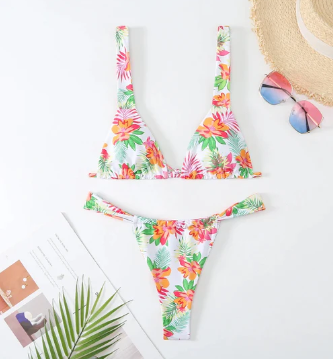 Leah – bikini mit blumendruck