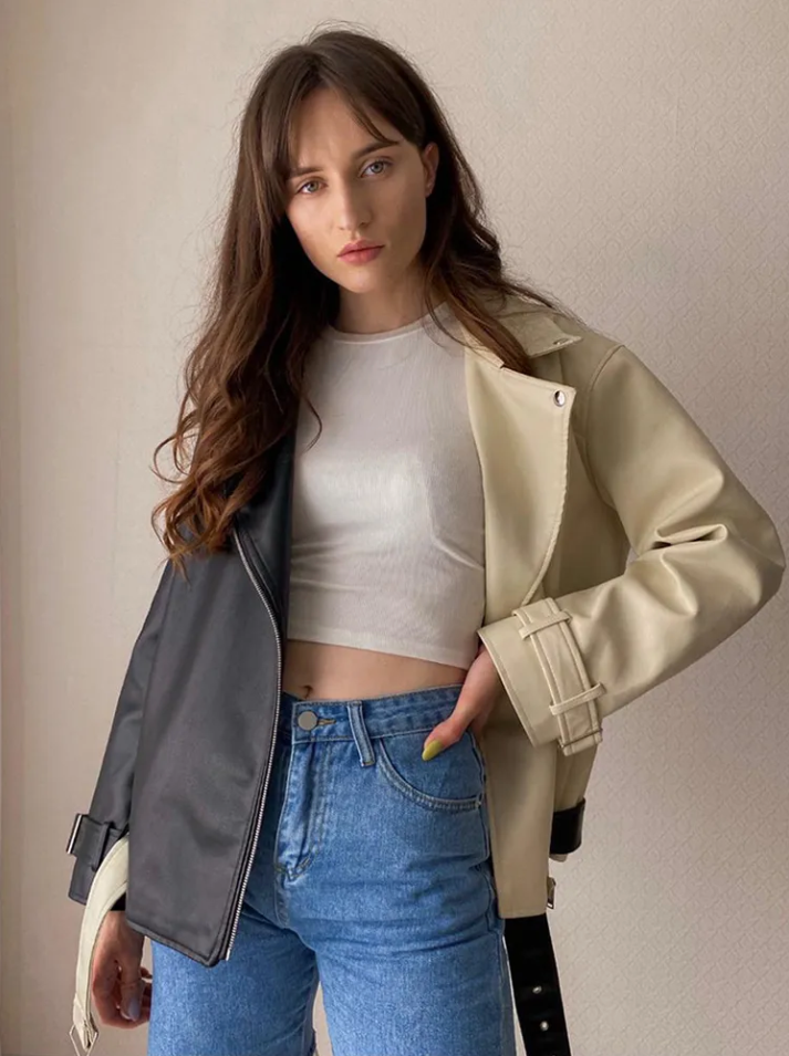 Maisie – einzigartige zweifarbige damenjacke mit modernem design