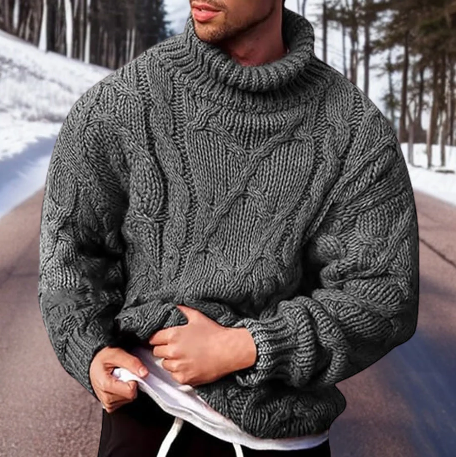 Warmer strickpullover für herren – bequem und vielseitig