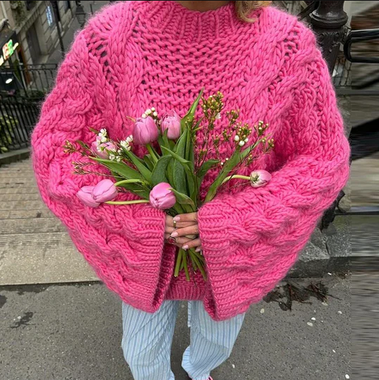 Everlee l kuschelige, übergroße strickjacke