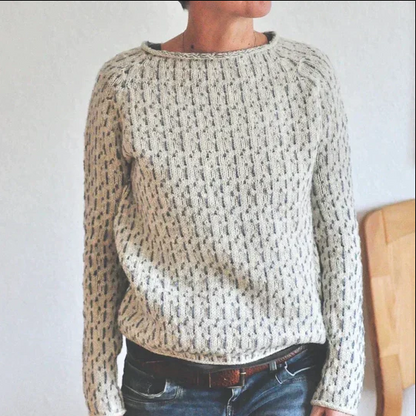 Hallie l eleganter grauer strickpullover