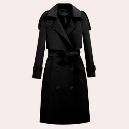 Ivana – eleganter langer trenchcoat für damen