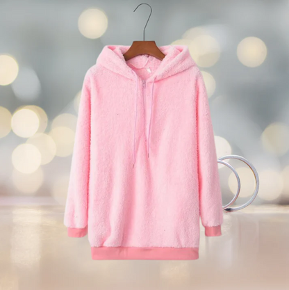 Ysabeau - fleece-pullover mit kapuze für frauen