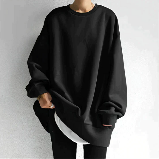 Oversized-pullover - weiter, langärmeliger damenpullover mit lockerer passform