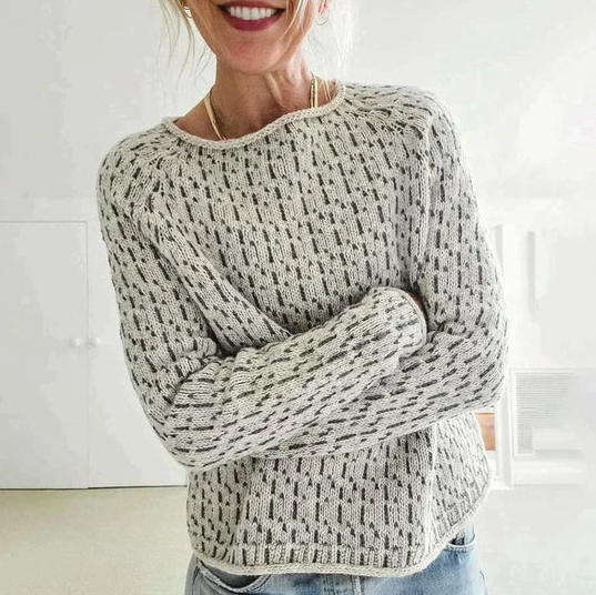 Hallie l eleganter grauer strickpullover