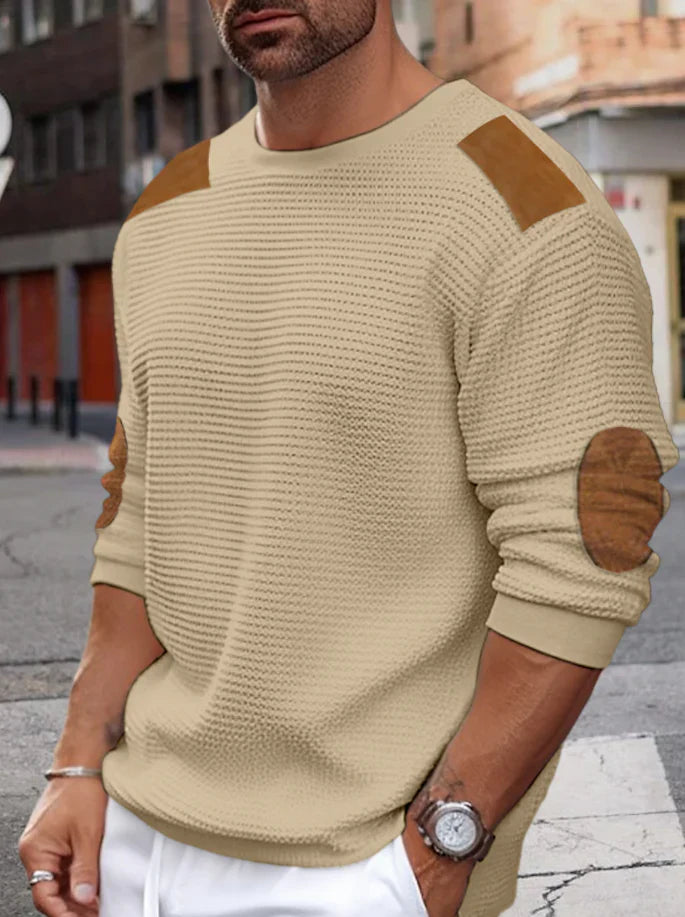 Adriel herren-waffelrippen-strickpullover