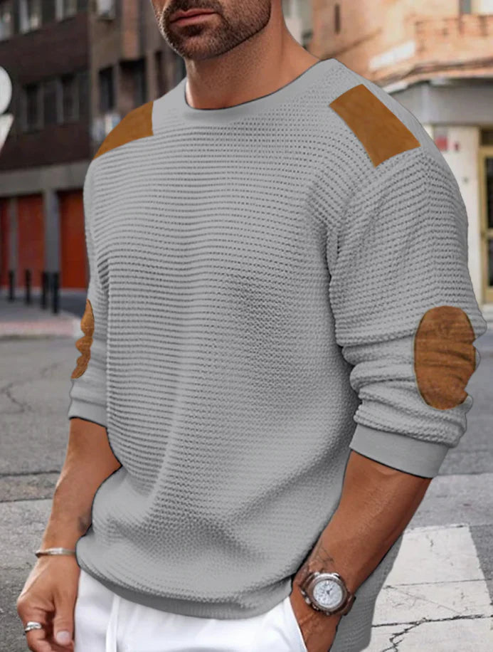 Adriel herren-waffelrippen-strickpullover