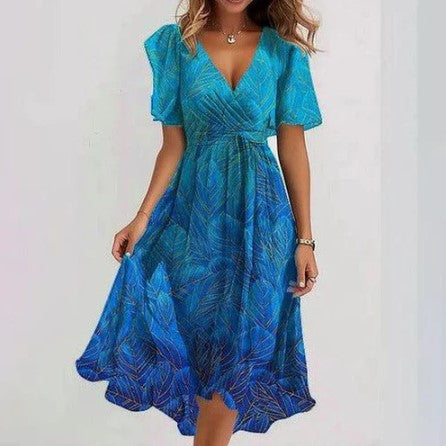 Ella – welliges blaues kleid