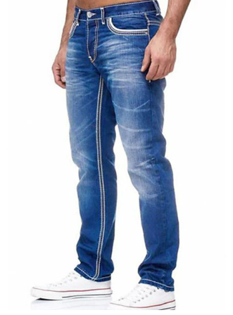 Benjamin – denim-jeans mit geradem bein für herren