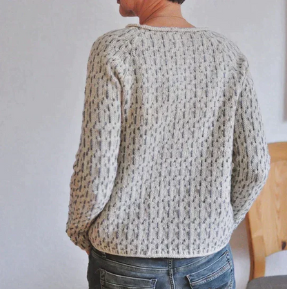 Hallie l eleganter grauer strickpullover