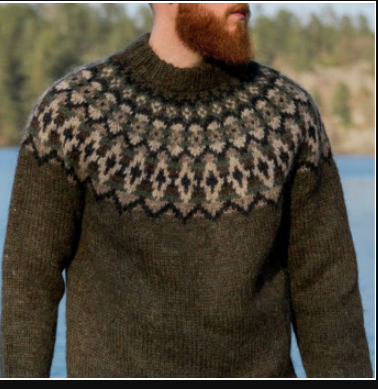 Abdul – vintage-strickpullover mit rundhalsausschnitt für herren