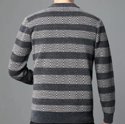 Luc – moderner gestrickter herrenpullover mit muster