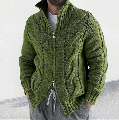 Hochwertige gestrickte herren-strickjacke – elegant und warm