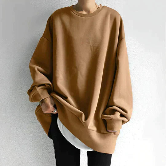 Übergroßer Pullover | Lose Passform | Gemütlich | Sweatshirt | Damenbekleidung-Leyna Moda