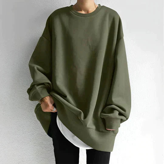 Übergroßer Pullover | Lose Passform | Gemütlich | Sweatshirt | Damenbekleidung-Leyna Moda