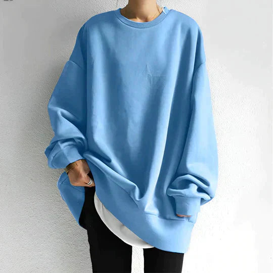 Übergroßer Pullover | Lose Passform | Gemütlich | Sweatshirt | Damenbekleidung-Leyna Moda