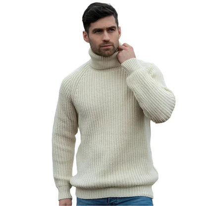 Warm – herrenpullover mit hohem kragen