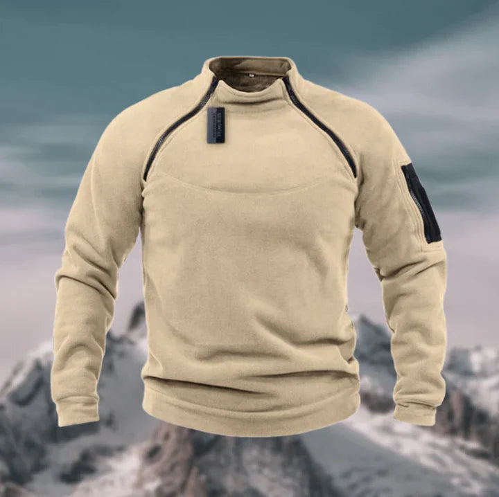 Winddichter, warmer fleece-herrenpullover