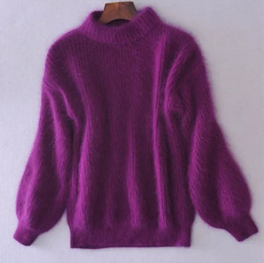 Brenda| pullover im vintage-angora stil