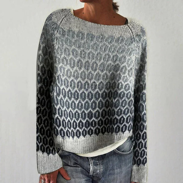 Elle&Vire – grauer pullover mit details