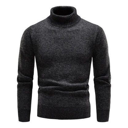 Bequemer und eleganter herrenpullover mit rollkragen