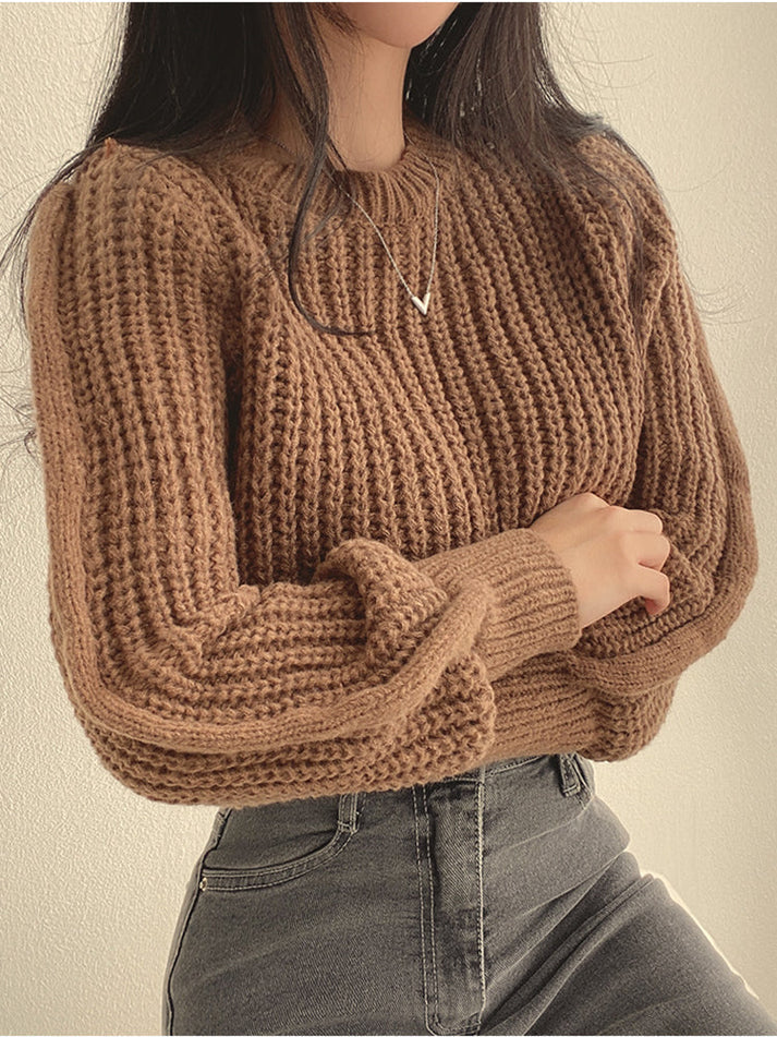 Bela-pullover - moderner grobstrickpullover für damen